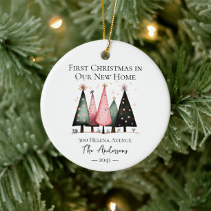 First Christmas in Our New Home Photo Ceramic Tree Decoration