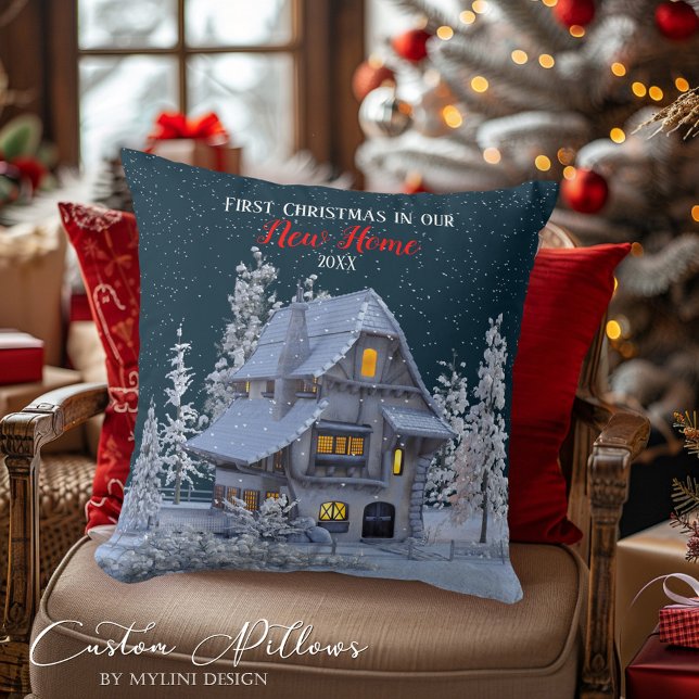 First Christmas in our New Home Winter Wonderland Cushion (Creator Uploaded)