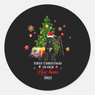 First Christmas In Our New Home Xmas Gift For Barb Classic Round Sticker