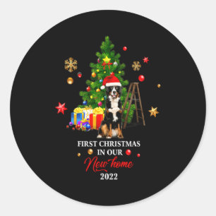 First Christmas In Our New Home Xmas Gift For Hava Classic Round Sticker