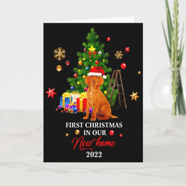 First Christmas In Our New Home Xmas Gift For Vizs Card (Front)