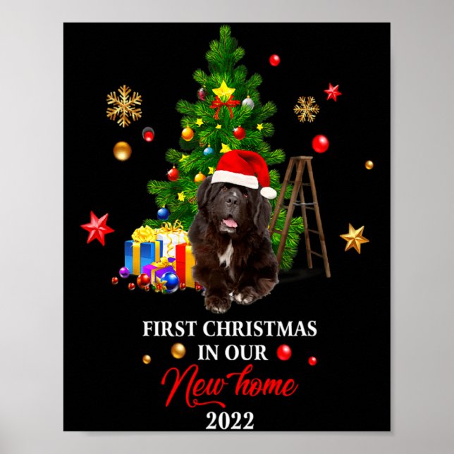 First Christmas In Our New Home Xmas Newfoundland  Poster (Front)
