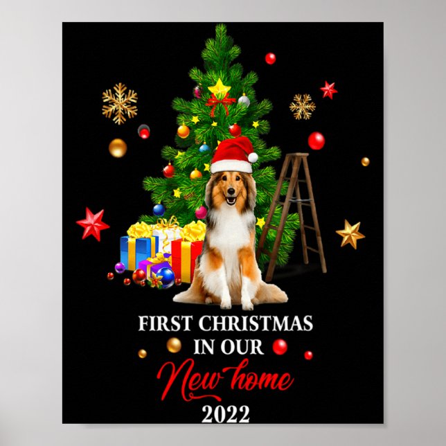 First Christmas In Our New Home Xmas Shetland Shee Poster (Front)