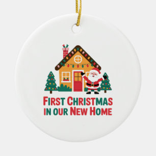 First Christmas in Our New House Matching Ceramic Tree Decoration
