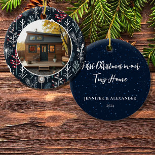 First Christmas in our Tiny Home photo Ceramic Tree Decoration