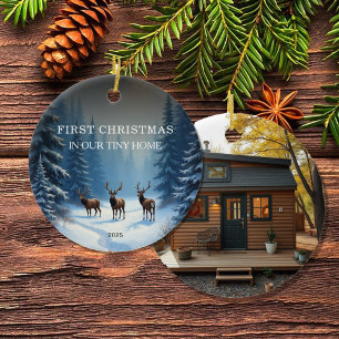 First Christmas in our Tiny Home photo Ceramic Tree Decoration