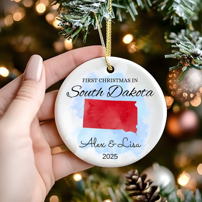 First Christmas in South Dakota State Ornament (Creator Uploaded)