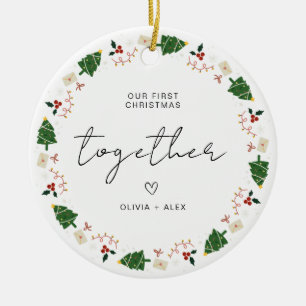 First Christmas keepsake Christmas Couple Gift Ceramic Tree Decoration