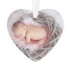 First Christmas Light Pink Baby Girl Photo