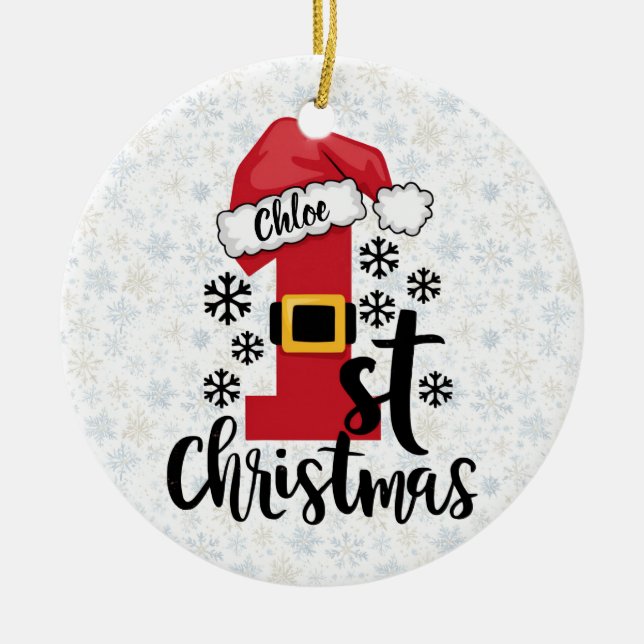 First Christmas Magic Ceramic Tree Decoration (Front)