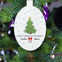 First Christmas Married 2024 Custom Couple Acrylic