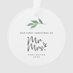 First Christmas Married Acrylic Ornament
