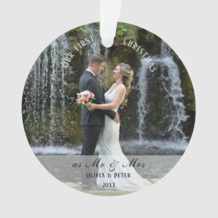 First Christmas Married as Mr. & Mrs. Ornament