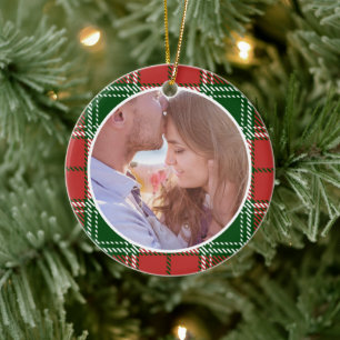 First Christmas Married as Mr. & Mrs. PHOTO Ceramic Tree Decoration