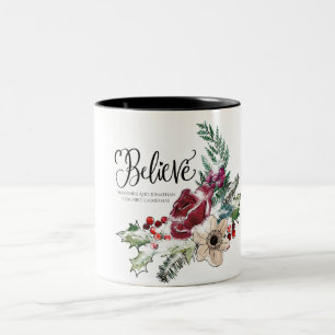 First Christmas Married Believe Personalised Two-Tone Coffee Mug