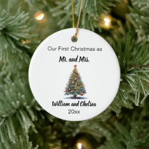 First Christmas Married Christmas Tree Ceramic Tree Decoration