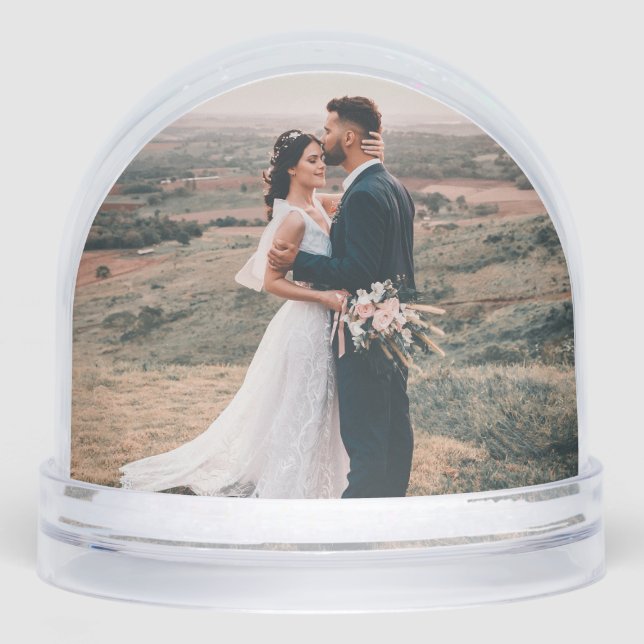 First Christmas Married - Custom Wedding Gift  Snowglobe (Front)