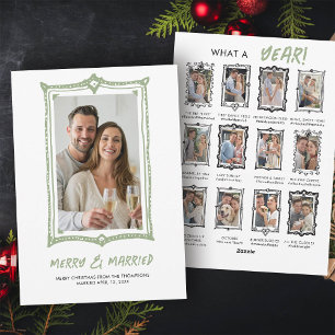 First Christmas Married Fun Wedding Announcement