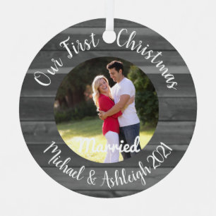 First Christmas Married Metal Tree Decoration