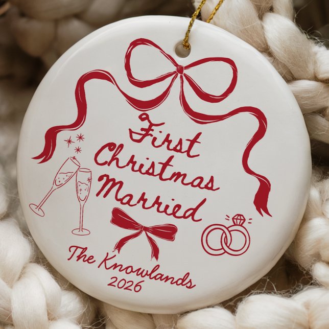 First Christmas Married Ornament 1st Anniversary (Creator Uploaded)