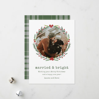 First Christmas Married Photo Holiday Card