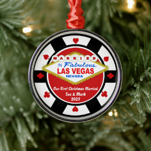 First Christmas Married Vegas Ornament 2023