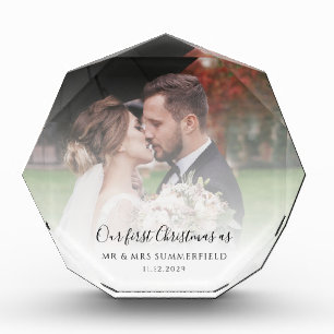 First Christmas Married Wedding Day Couples Photo