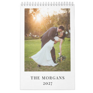 First Christmas Married Wedding Photo Gift 2027 Calendar