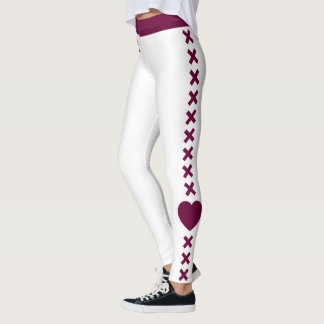 First Christmas Married White Raspberry Pine Love Leggings