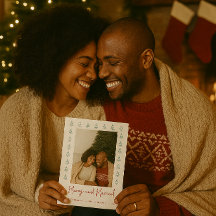 First Christmas Merry And Married Newlyweds Photo