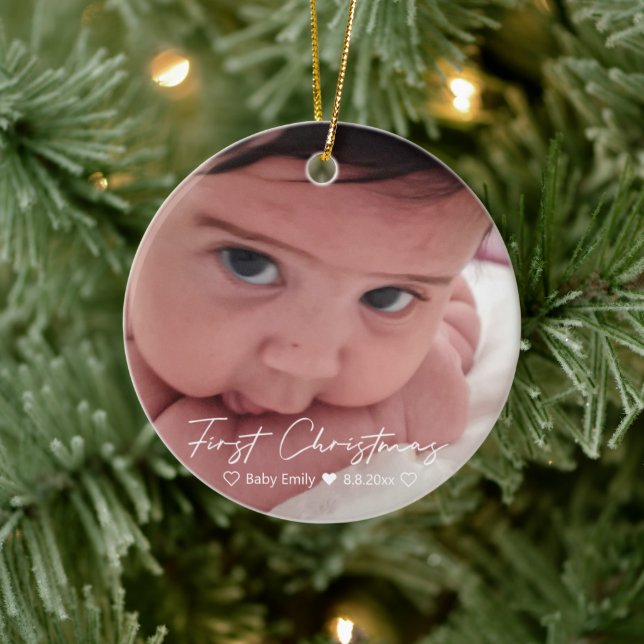 first christmas modern white handwriting ceramic tree decoration (Tree)