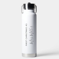 First Christmas Mrs Personalized Newlywed Bottle