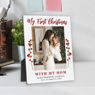 First Christmas mum and baby photo  Plaque