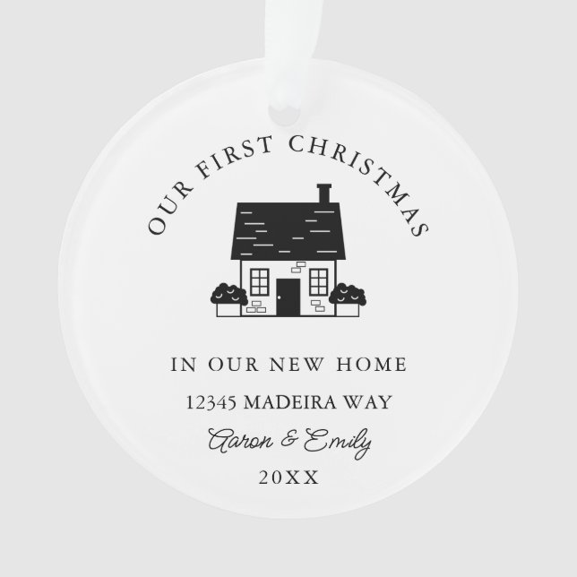 First Christmas New Home Acrylic Ornament (Front)