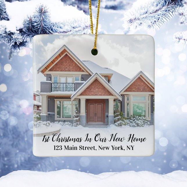 First Christmas New Home Address Housewarming Ceramic Ornament (First Christmas New Home Address Housewarming Ceramic Ornament
)