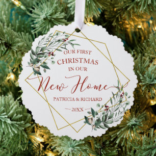 First Christmas New Home Greenery Card