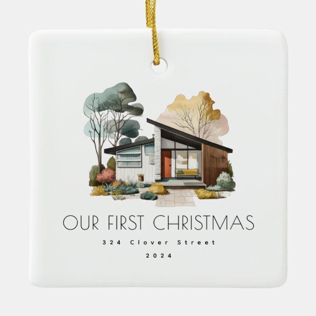 First Christmas New Home Holiday Ornament  (Front)
