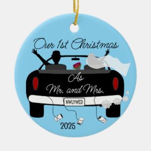 First Christmas Newlyweds Ceramic Tree Decoration