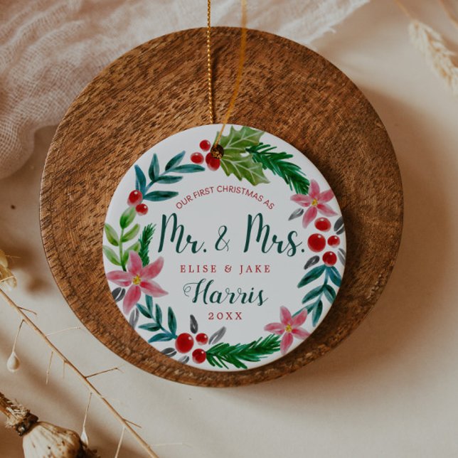 First Christmas Newlyweds Ceramic Tree Decoration (Creator Uploaded)