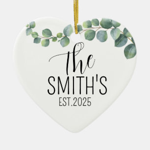 First Christmas, Newlyweds, Engagement  Ceramic Tree Decoration