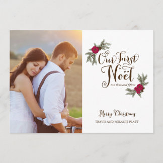 First Christmas Newlyweds Holiday Multi Photo Card