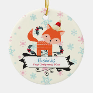Woodland Animal Christmas Tree Decorations Ornaments Zazzle Co Uk
