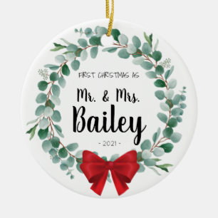 First Christmas Ornament Newlywed Wedding Gift 