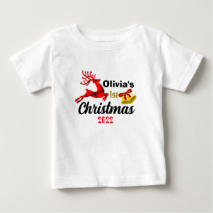 First Christmas Personalised  Baby T-Shirt