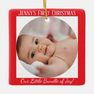 First Christmas Personalised Ceramic Ornament