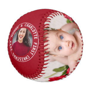 First Christmas Personalised One Of A Kind Photo Baseball