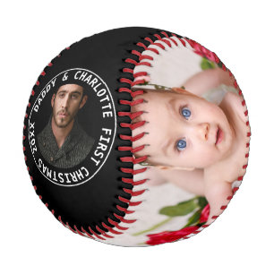 First Christmas Personalised One Of A Kind Photo Baseball