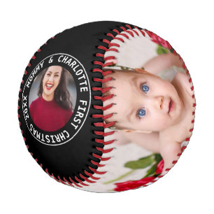 First Christmas Personalised One Of A Kind Photo Baseball