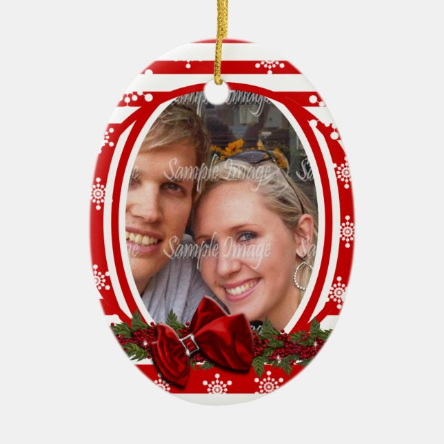 First christmas PERSONALIZE Ceramic Tree Decoration (Front)