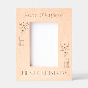 First Christmas, Personalized 4 x 6" Portrait Etched Frames